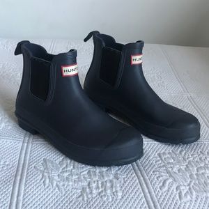 Hunters Navy Women's Original Chelsea Boots Size 8